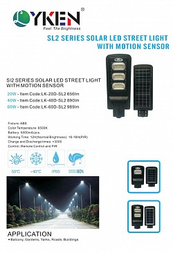 SOLAR LED STREET LIGHT 20W,40W,60W