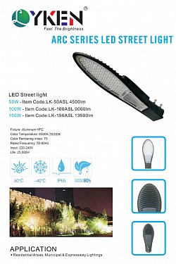 LED STREET LIGHT 50W,100W,150W, (3000K,6500K)