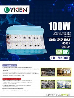 LED EXCHANGE FLOOD LIGHT AC220V 100W