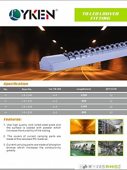 LED LOUVED FITTING (1X20,1X40,2X20,2X40)