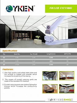 LED T8 FITTING SLIM TYPE (1X20,1X40,2X40)