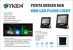 LYKEN PENTA SERIES RGB SMD FLOOD LIGHT C/W REMOTE CONTROL 30w,50w 