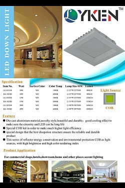 LED DOWN LIGHT SQUARE (COB CHIP)