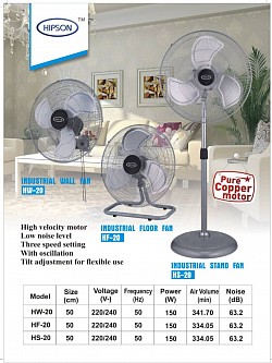 HIPSON 20'' COMMERCIAL STAND/WALL/FLOOR
