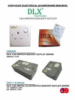 DLX 13A SWITCH SOCKET / 13A METAL CLAD SWITCH SOCKET (SIRIM)