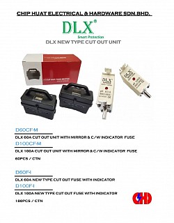 DLX CUT OUT UNIT WITH MIRROR C/W INDICATOR FUSE 60A,100A