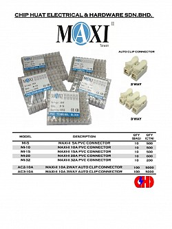 MAXI II PVC CONNECTOR (5A,10A,15A,20A,32A)
