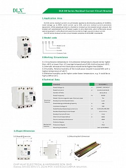 DLX DE-SERIES RESIDUAL CURRENT CIRCUIT BREAKER