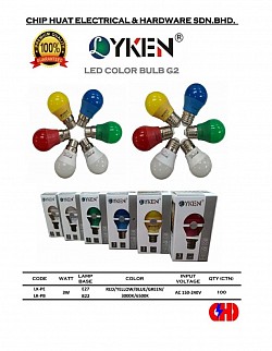 LED PING PONG COLOR BULB 3W (BC 
