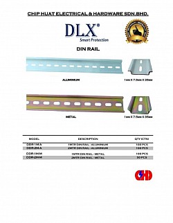 DLX Din Rail (Aluminum & Metal) 1mtr,2mtr